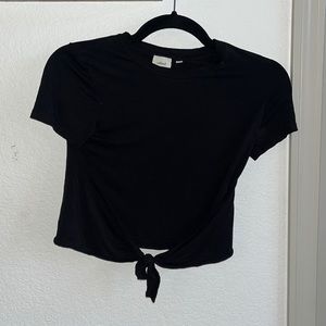 Black cropped top